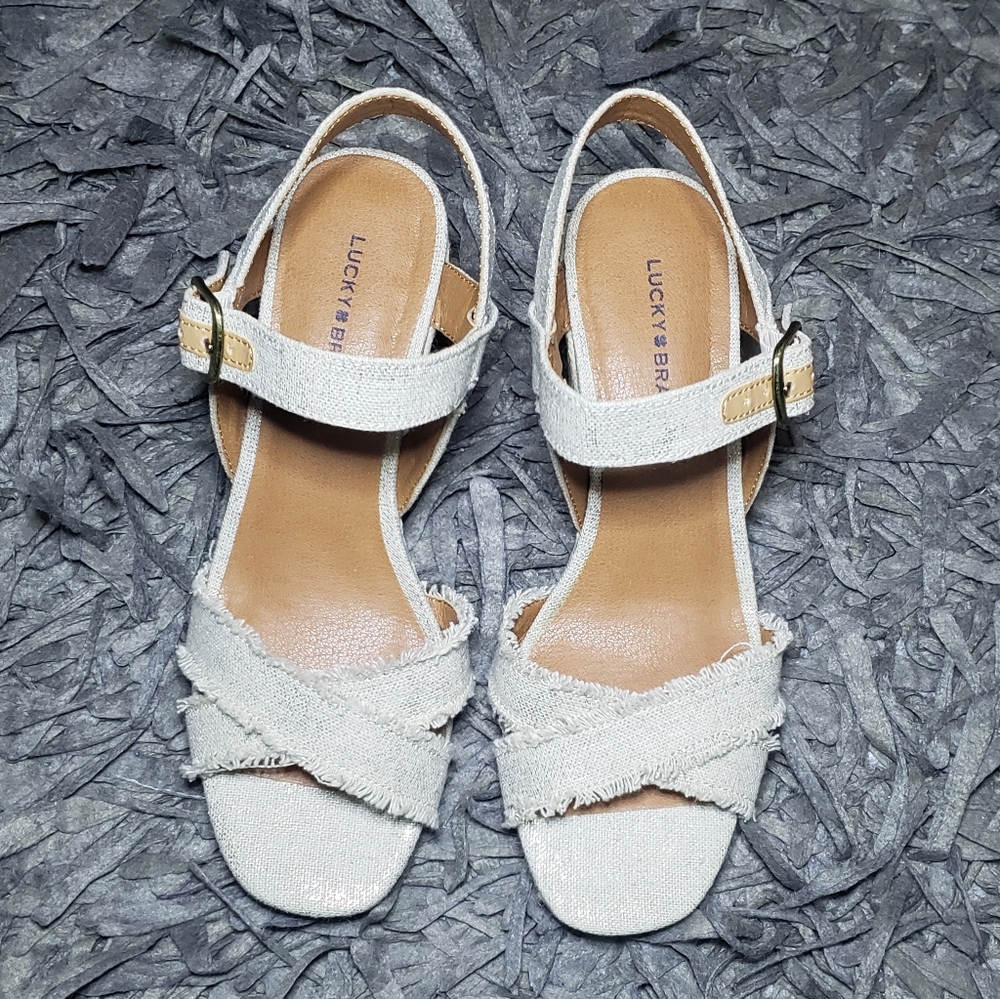 Lucky Brand Crisscrossed Strap Sandals